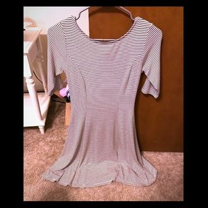 Striped long sleeve dress